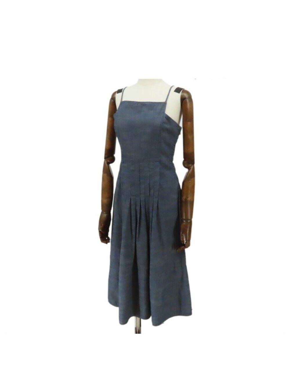Chanel Denim Camisole Dress Blue Cotton Elastane 38